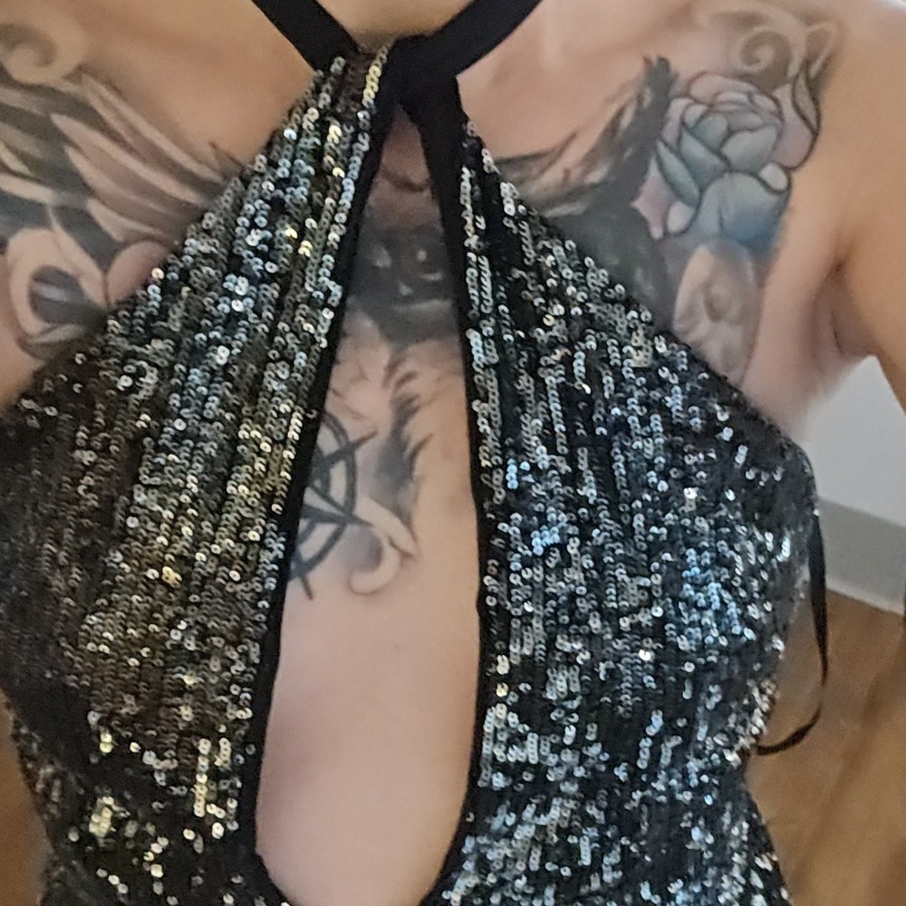 Maeve Rhinestone Halter Jumpsuit - Picture 11 of 11